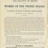 'Declaration of Rights of the Women of the United States,' 1876