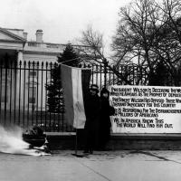 Photograph of ‘Watchfire’ Protest by Suffragists, January 1919