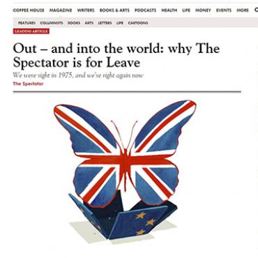 'The Spectator' Supports Exiting EU, 2016