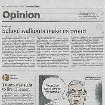 Editorial Praises National School Walkout, 2018 Teaser