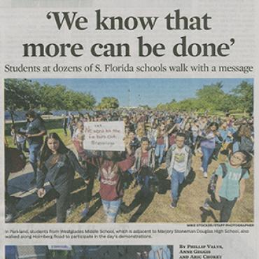 Paper Covers Fla. Student Walkouts, 2018 (1 of 2) Teaser