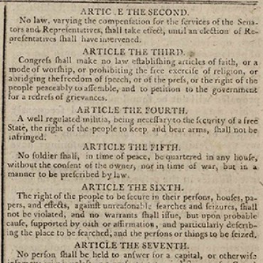 Paper Prints Early Version of Bill of Rights Teaser