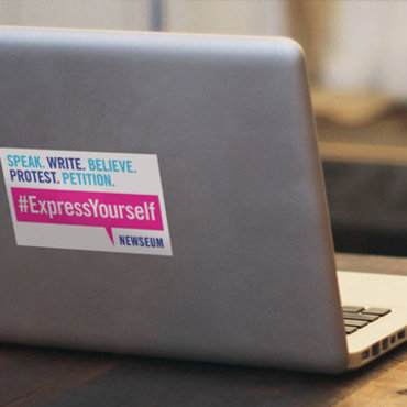 newseum express yourself sticker