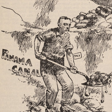 Cartoon Takes on Panama Canal Charges, 1908 teaser