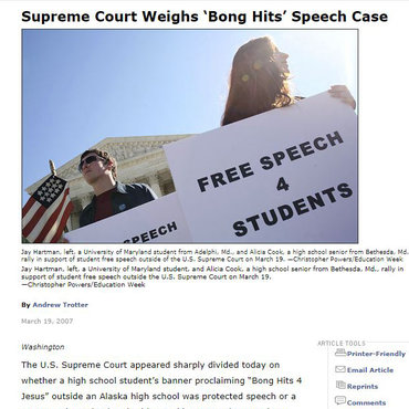 Justices Hear 'Bong Hits' Speech Case, 2007 teaser