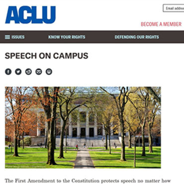 ACLU's Position on Campus Free Speech teaser