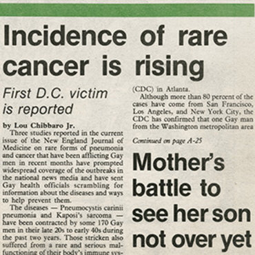 Gay Paper Covers Early AIDS Cases, 1981 (1 of 2) teaser