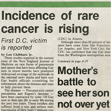 Gay Paper Covers Early AIDS Cases, 1981 (1 of 2) teaser