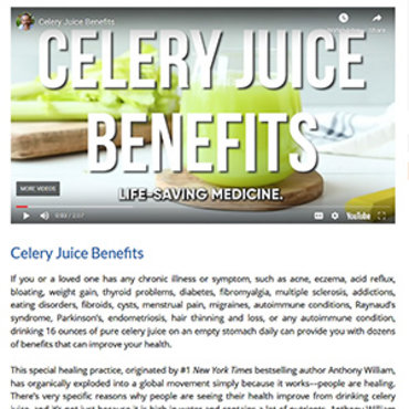 In a blog post and video, Anthony William asserts — without citing supporting scientific or medical evidence — that drinking celery juice daily can heal an extensive list of illnesses.