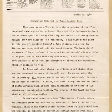 NAACP on Poll Taxes