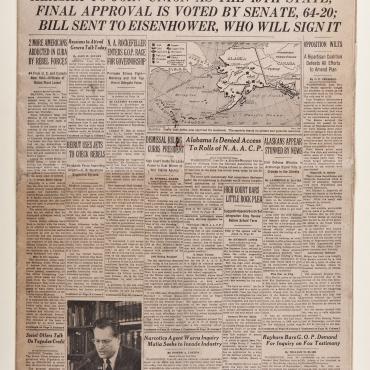 Newspapers Cover NAACP Fight in Alabama, 1958