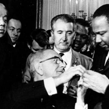 LBJ and Martin Luther King Jr.
