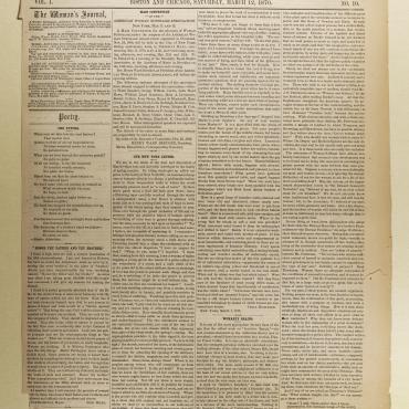Newspaper Coverage of American Woman Suffrage Association, 1870