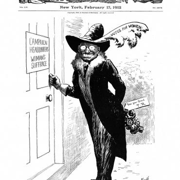 Political Cartoon of Theodore Roosevelt, Feb. 17, 1912