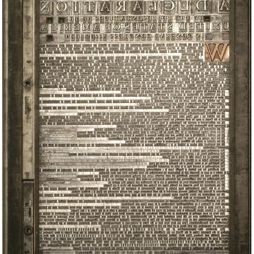 Printing Plate for Declaration of Independence
