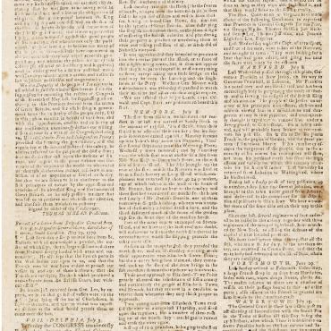 News Report of the Declaration of Independence