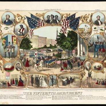 Lithograph Celebrating the 15th Amendment, 1870