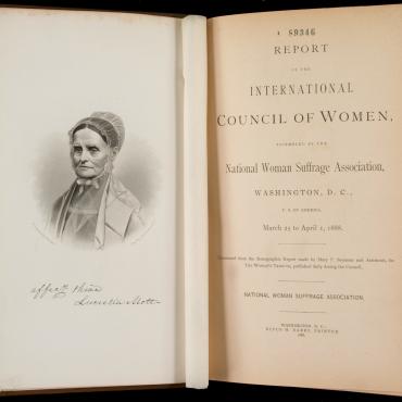 Title Page of International Council of Women Report, 1888