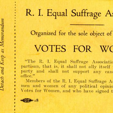 Membership Ticket for R.I. Equal Suffrage Association