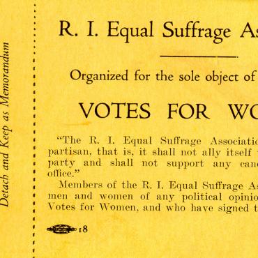 Membership Ticket for R.I. Equal Suffrage Association