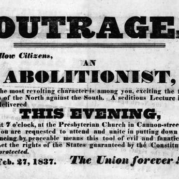 1837 anti-abolitionist handbill