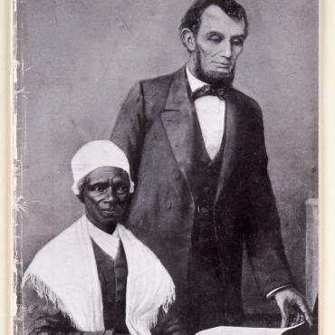 magazine cover image of Sojourner Truth with Abraham Lincoln.