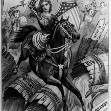 Political Cartoon of Temperance Movement, Circa 1874