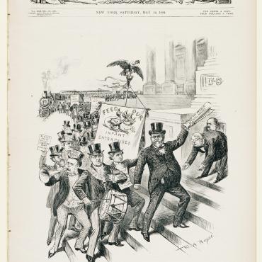 'Harper's Weekly' Cartoon of 'Original' Coxey Army