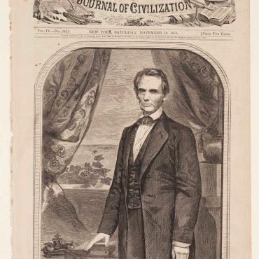 Illustration of Newly Elected Lincoln, 1860
