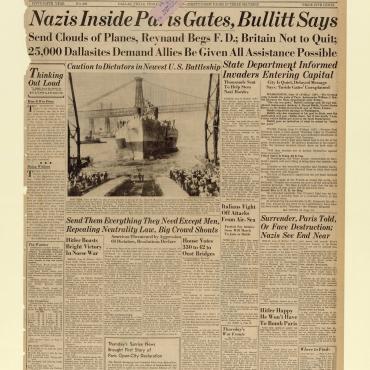News Coverage of the Fall of Paris to the Nazis, June 14, 1940