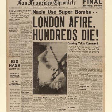 News Coverage of the London Blitz, Sept. 9, 1940