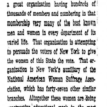 Carrie Chapman Catt Writes to Editor of 'The New York Times'