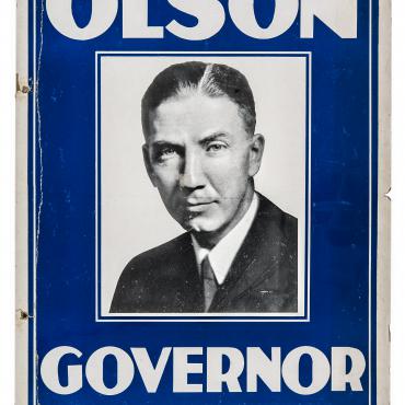 Floyd Olson Gubernatorial Campaign Poster Boasts of 'Courage'