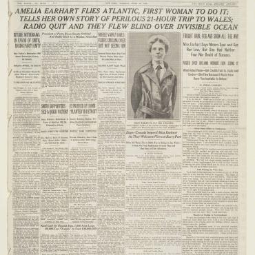 Earhart notes that she "did not touch the controls once," although she had logged hundreds of hours flying solo.