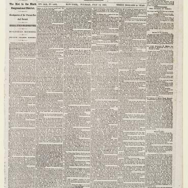 Newspaper Coverage of the 1863 New York City Draft Riots