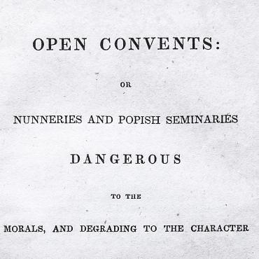 Samuel Morse Recommends Anti-Catholic Book on Convents, 1836