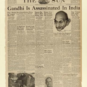 Gandhi Slain in India, 1948