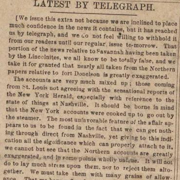 The Wilmington Journal criticizes Northern newspapers for exaggerating Confederate losses and spreading false reports abroad.