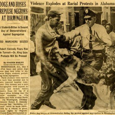 Photos make it impossible for Times readers to ignore the extent of the violence in Birmingham.