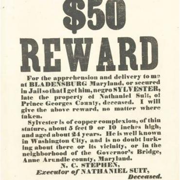 Executor Nicholas Carroll Stephen owned 33 slaves in 1860. He sought payment for them after the Civil War ended slavery.