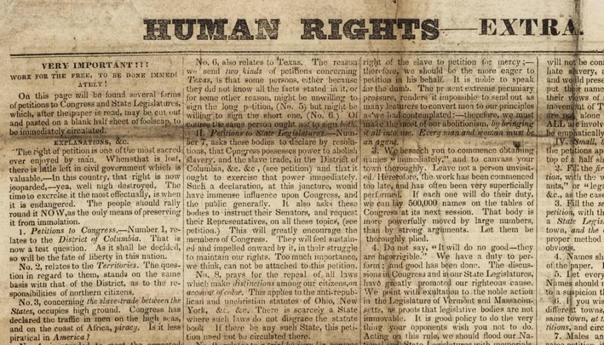 "The right of petition is one of the most sacred enjoyed by man. When that is lost, there is little left in civil government which is valuable." (Introduction)